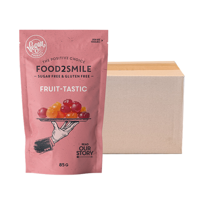 Zuckerfreie Süßigkeiten mit Fruchtgeschmack | Fruit-Tastic 8x85 Gramm
