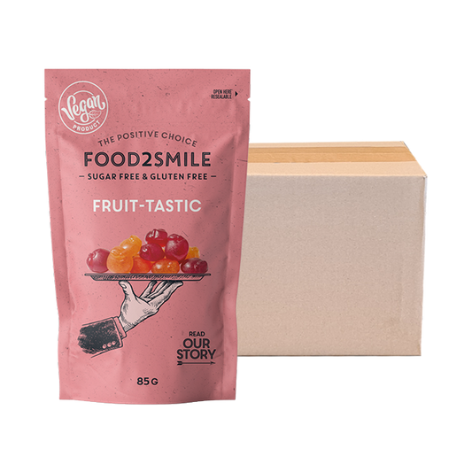Zuckerfreie Süßigkeiten mit Fruchtgeschmack | Fruit-Tastic 8x85 Gramm